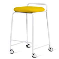 Barstuhl gelb Barhocker mit Rollen Skandiform Soft Top Hocker