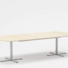 Konferenztische Holz Konferenztisch Büro Kinnarps Oberon
Ohne Quertraverse für mehr Beinfreiheit
abgerundete Tischplatte