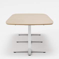 Konferenztische Holz Konferenztisch Büro Kinnarps Oberon
Ohne Quertraverse für mehr Beinfreiheit
abgerundete Tischplatte