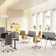 Elektrisch höhenverstellbarer Schreibtisch ergonomisch Büro Schreibtische Holz Büromöbel, Kinnarps, Oberon
höhenverstellbar
