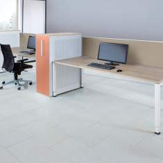 Schreibtisch höhenverstellbar Büromöbel Schreibtische weiß Mauser, mauser arcos