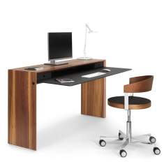 Schreibtisch Home Office Holz Tisch Massivholz Tisch mit klappbare Arbeitsfläche Girsberger La Punt Tisch