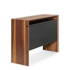 Schreibtisch Home Office Holz Tisch schwarz Massivholz Tisch mit klappbare Arbeitsfläche Girsberger La Punt Tisch