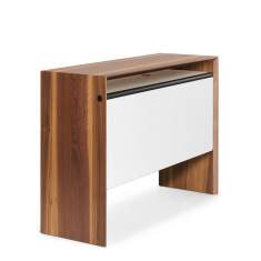 Schreibtisch Home Office Holz Tisch weiss Massivholz Tisch mit klappbare Arbeitsfläche Girsberger La Punt Tisch