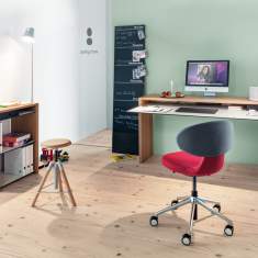 Schreibtisch Home Office Holz Tisch Massivholz Tisch mit klappbare Arbeitsfläche Girsberger La Punt Tisch