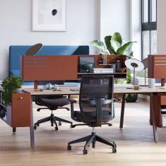 Bürostuhl schwarz Bürodrehstuhl Kunststoff Bürostühle Netzgewebe Haworth Aloha Active