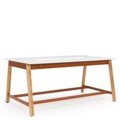 Konferenztisch Holz Konferenztische mit Quertraverse weiss Haworth Intuity Park Bench
mit Schubladen
rechteckige Tischplatte