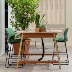 Konferenztisch Holz Konferenztische mit Quertraverse Haworth Intuity Park Bench
mit Schubladen
rechteckige Tischplatte