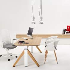 Büro Schreibtisch weiß PC Schreibtische Design Büromöbel  WINI, WINEA FLOW