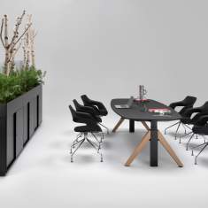 Büro Konferenztisch schwarz Konferenztische Design Büromöbel  WINI, WINEA FLOW