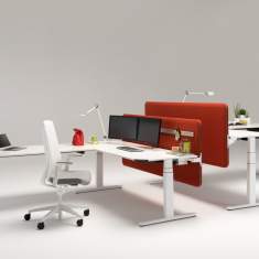 höhenverstellbarer Schreibtisch Büro Schreibtische Design Büromöbel  WINI WINEA FLOW - T-Fuß
