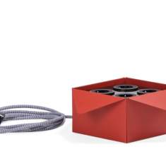 Steckdosen USB-Anschlüssen rot Schachtel Materia Picnic Metallbox