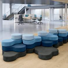 Nowy Styl Tapa modulares Sitzsystem im offenen Büroarbeitsumfeld