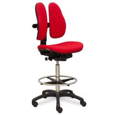 Kassenstuhl rot Drehstuhl Drehstühle Kassenbereich Nowy Styl Kassenstühle