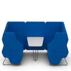 Lounge Sitzmöbel blau Lounge Elemente Akustik Trennwäde Sofa Nowy Styl Hexa Wall