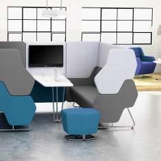 Lounge Sitzmöbel Lounge Elemente Akustik Trennwäde Sofa Nowy Styl Hexa Wall