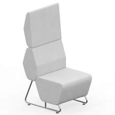 Loungemöbel Büro Lounge Sitzmöbel grau Modulare Sitzelemente Nowy Styl, Hexa