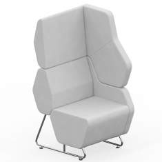 Loungemöbel Büro Lounge Sitzmöbel grau Modulare Sitzelemente Nowy Styl, Hexa