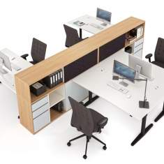Sideboard Büro Büromöbel Beistellschrank Holz werner works basic S Beistellschränke