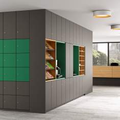 Türschrank Regal Regalsysteme Büro Holz Büromöbel werner works, basic S Schranksystem