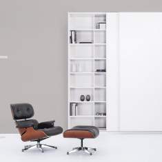 Aktenschrank weiß Schiebetürenschrank Büro, werner works, basic S Schwebetürensystem