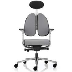 Bürostuhl mit Kopfstütze Bürodrehstuhl grau Drehstühle ergonomisch Nowy Styl xenium duo-back