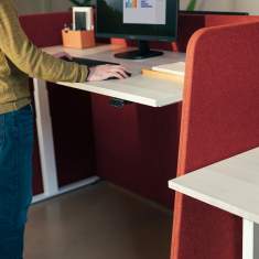 elektrisch höhenverstellbarer Sitz-Steh-Arbeitstisch Büro Schreibtisch höhenverstellbar Arbeitstische Neudoerfler Flux E plus
