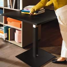 Besprechungstische schwarz Beistelltisch höhenverstellbar Neudoerfler Motion Mini Besprechungstisch
quadratische Tischplatte