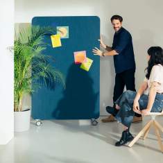 Stellwände fahrbar mobile Trennwände Büro Trennwand blau Neudoerfler Noova Stellwand