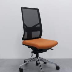 Bürostuhl orange Bürodrehstuhl moderne Bürostühle Netzgewebe BWW Büro Weber 1586