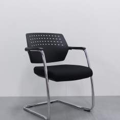 Besucherstuhl schwarz Kunststoff Besucherstühle Büro Freischwinger BWW Büro Weber 4422