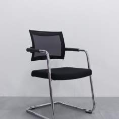 Besucherstuhl schwarz Netzgewebe Besucherstühle Büro Freischwinger BWW Büro Weber 4480