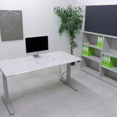 Höhenverstellbarer Schreibtisch elektrisch ergonomische Schreibtische BBW Büro Weber EUROSETTE Suisse