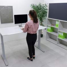Höhenverstellbarer Schreibtisch elektrisch ergonomische Schreibtische BBW Büro Weber EUROSETTE Suisse