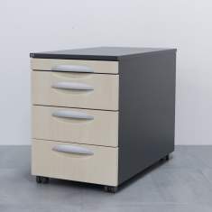Container fahrbar Rollcontainer BWW Büro Weber LUNA Holzkorpus 9666/80