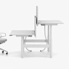 Höhenverstellbarer Schreibtisch elektrisch ergonomische Schreibtische weiss Vitra Tyde 2 Workstations Cluster
doppelter Arbeitsplatz