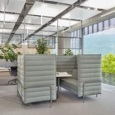 Konferenzplatz Lounge Abgeschirmte Konferenzplätze Rückzugsraum Vitra Alcove Cabin