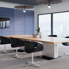 Konferenztische gross Konferenztisch Büro Holz, Neudoerfler, Kommunikationstisch MARK pro rechteckige Tischplatte