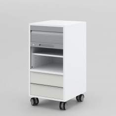 Desksharing-Caddy weiss Caddies Büro Neudoerfler Caddy Move:it