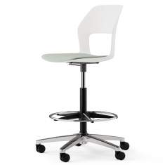 Counterstuhl Wilkhahn Occo Arbeitsstuhl mit Kunststoffschale und drehbarem Untergestell