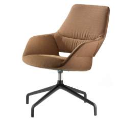 Loungesessel braun Sessel Lounge 4-Stern-Fuss Wilkhahn Occo Lounge