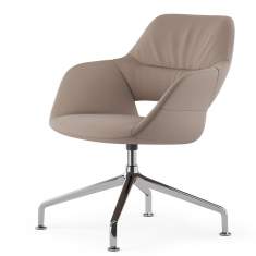 Loungesessel beige Sessel Lounge 4-Stern-Fuss Wilkhahn Occo Lounge