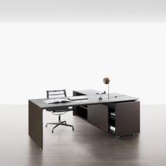 Chefschreibtisch Exklusiv mit Sideboard Büro, Moderne Chefzimmer,  Citterio, Corner