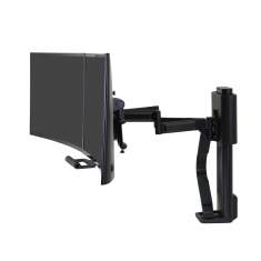 Monitorhalterung in schwarz mit flacher Tischklemme Tischhalterungen Monitorhalter zwei Monitore Ergotron TRACE Dual