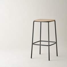 Barstuhl Stahl Barhocker Holzschale Brunner nate s