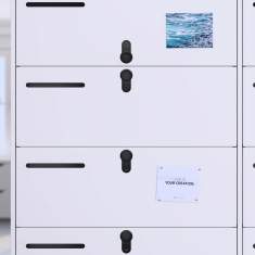 Stauraumsystem weiss Garderobe Locker Schliess­fach Büro Lista Office LO Guard