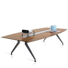 Exklusiver Konferenztisch elektrifzierbar Holzplatte, Steelcase, 4.8 four point eight
