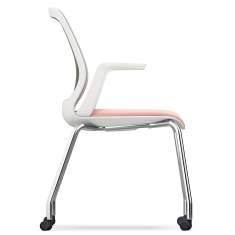 Besucherstühle mit Rollen rosa Konferenzstuhl flexible Konferenzstuhl se:flex Besucherstuhl