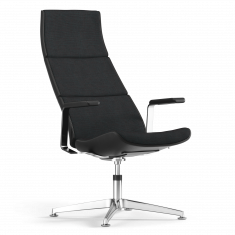 Lounge Sessel Leder schwarz Bürosessel, MARTINSTOLL, Collection S