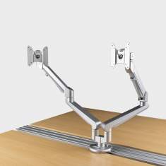 Monitorhalterungen Tischhalterung Monitorhalter Doppelarm Kinnarps Monitoarm mit Gasfeder